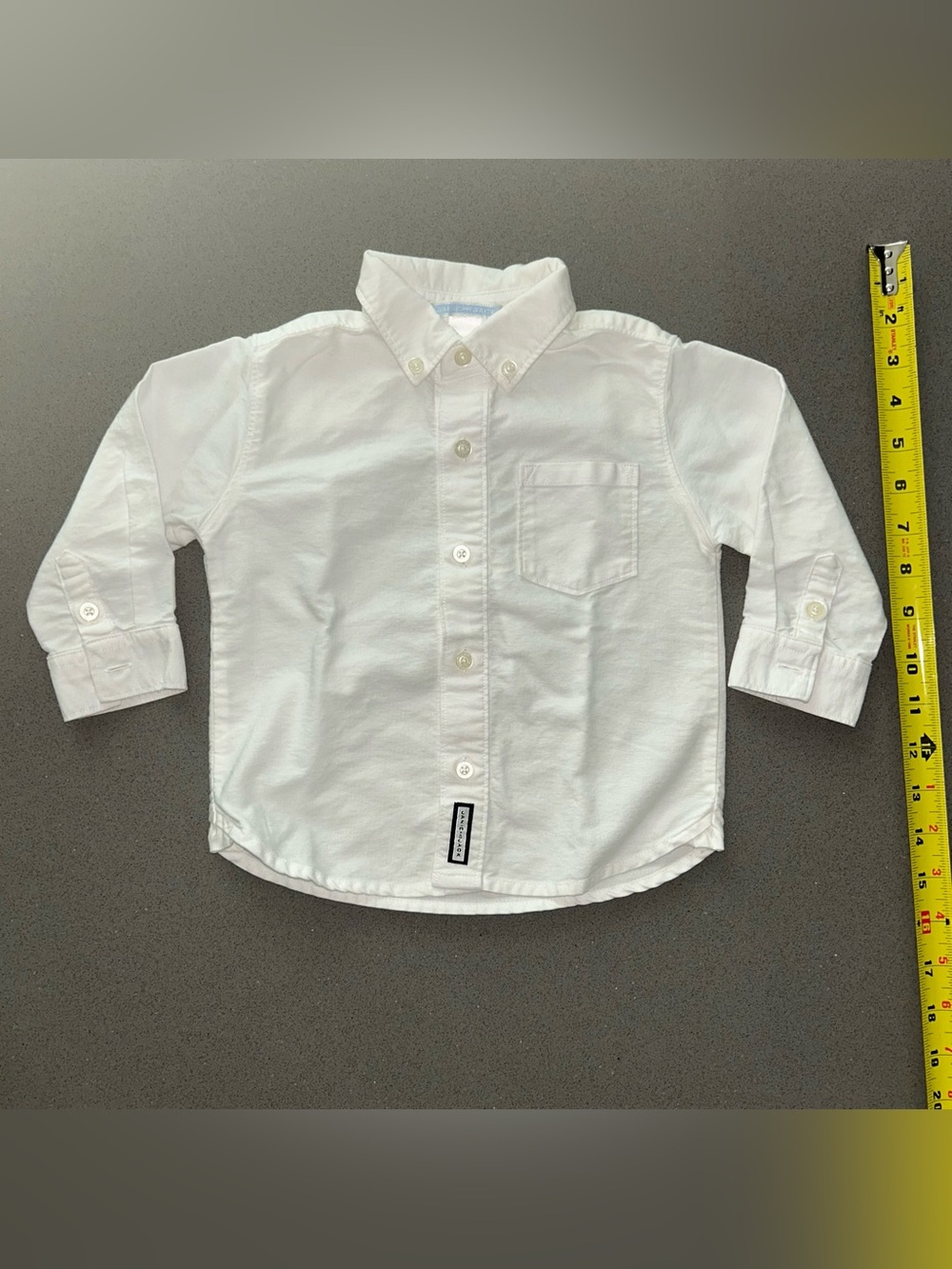 Janie and Jack White Button-Down Shirt for Kids size 12-18 months .